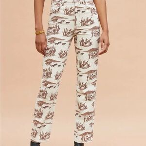 Reformation Sonora High Rise Printed Straight Jeans